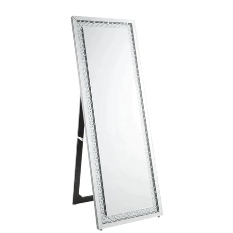 Nysa Mirrored & Faux Crystals Accent Mirror Model 97025 By ACME Furniture