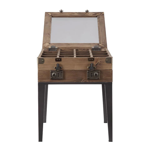 Kolin Rustic Oak & Matte Gray Accent Table Model 97138 By ACME Furniture