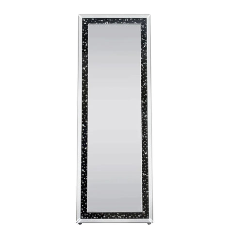Noor Mirrored & Faux GemStones Accent Mirror Model 97158 By ACME Furniture