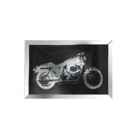 Nevina Mirrored & Faux Crystal Bike Wall Art Model 97317 By ACME Furniture