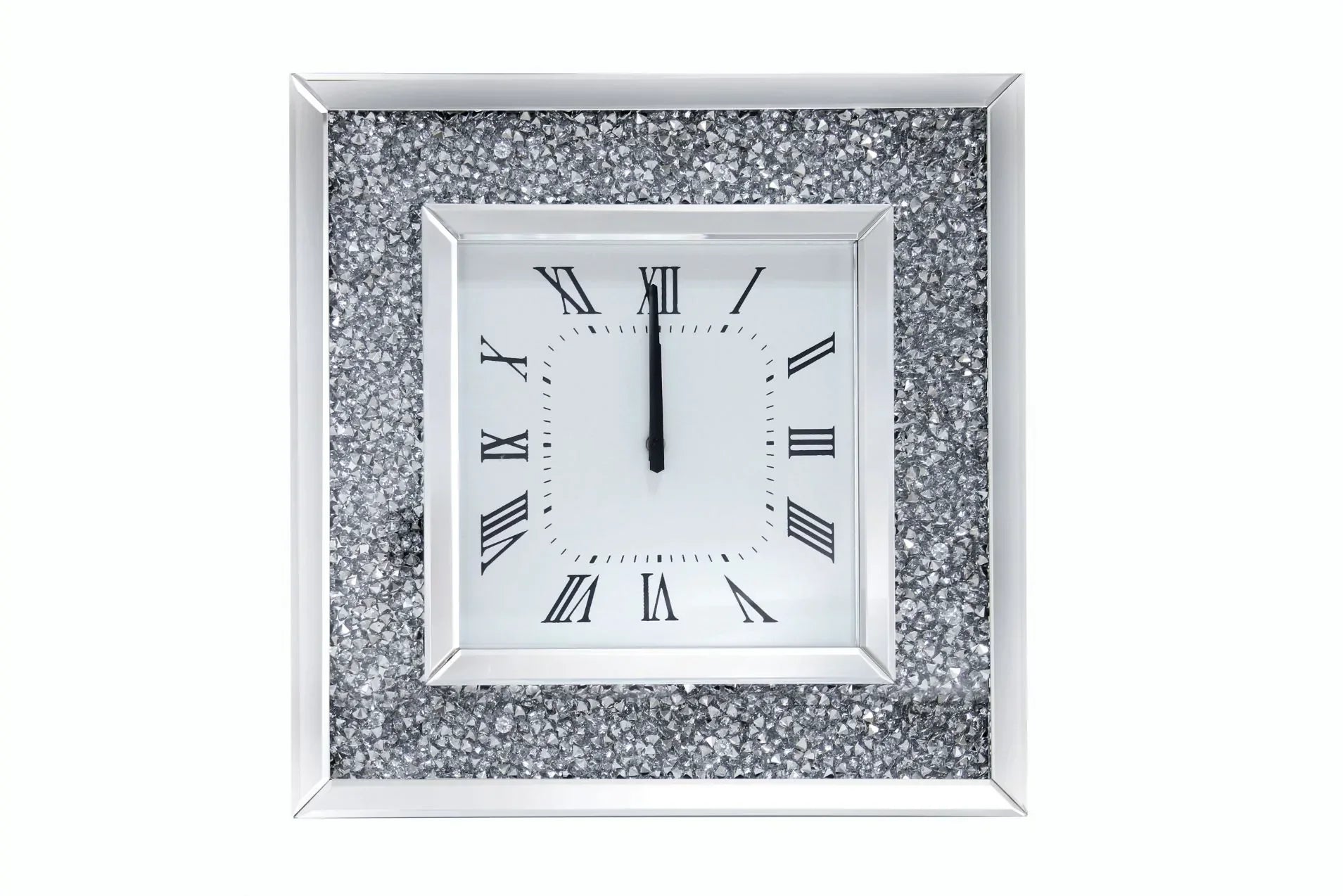 Noralie Mirrored & Faux Diamonds Wall Clock Model 97395 By ACME Furniture