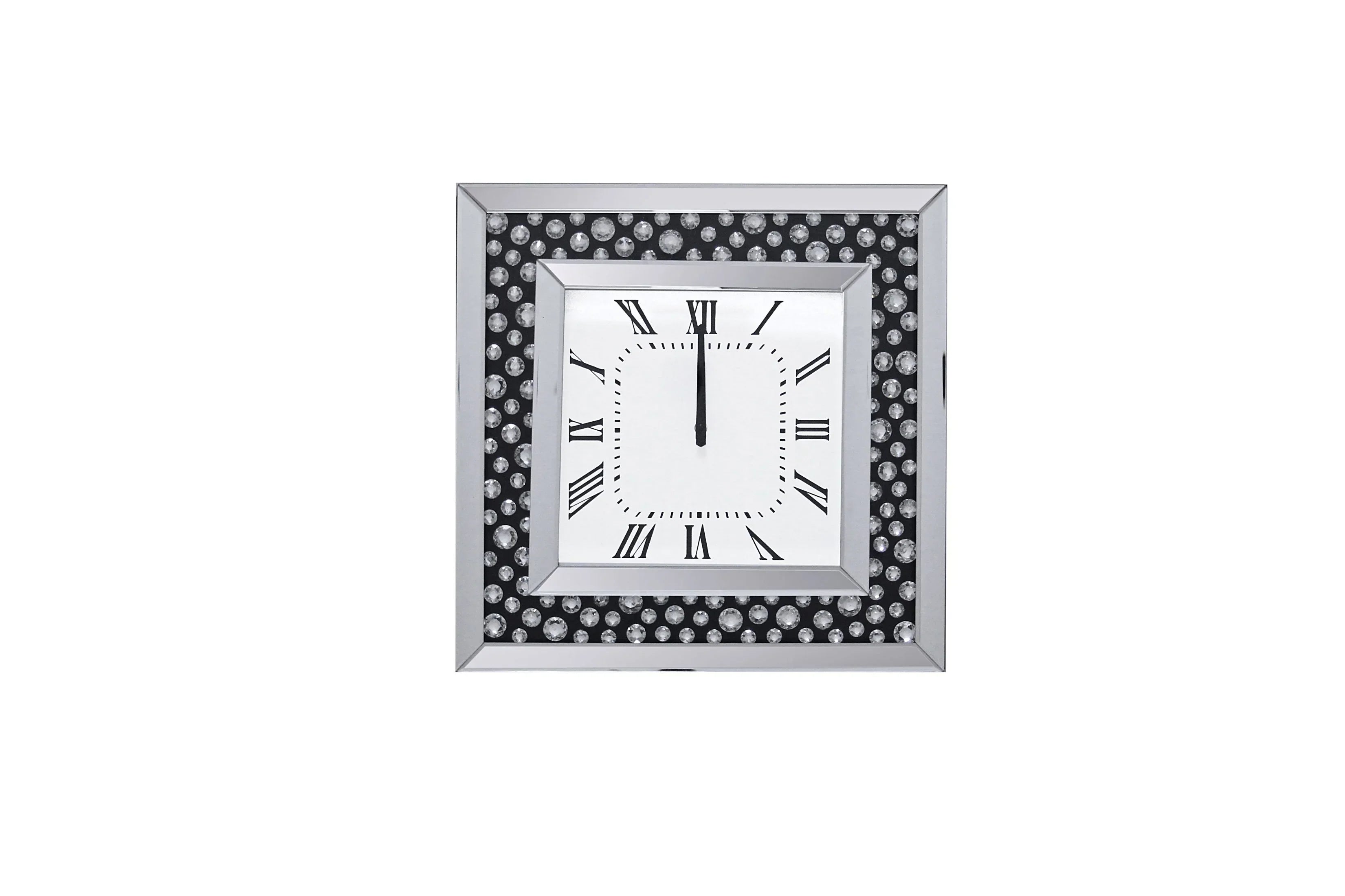 Marku Mirrored & Faux GemStones Wall Clock Model 97402 By ACME Furniture