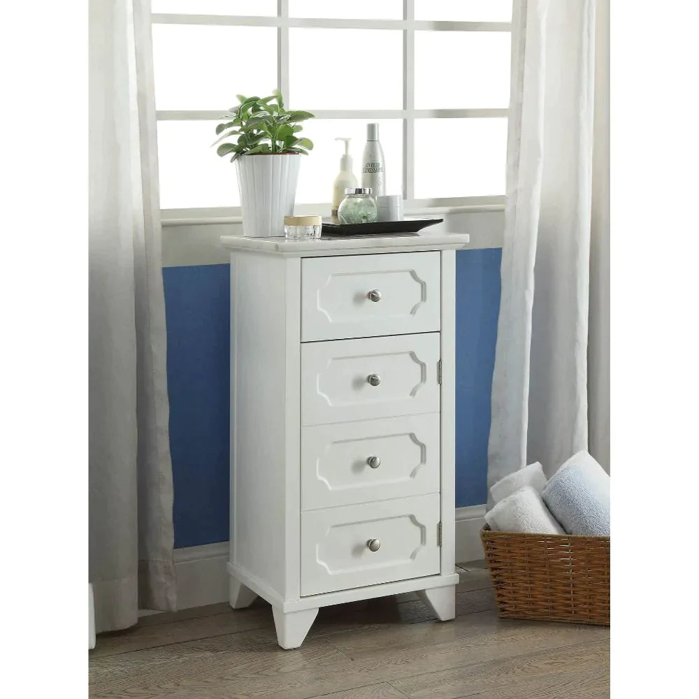 Shakeia Marble & White Cabinet Model 97538 By ACME Furniture