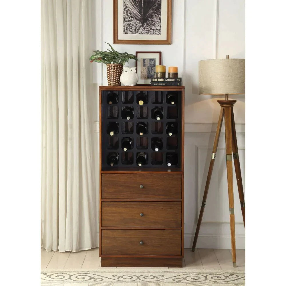 Wiesta Walnut Wine Cabinet Model 97542 By ACME Furniture