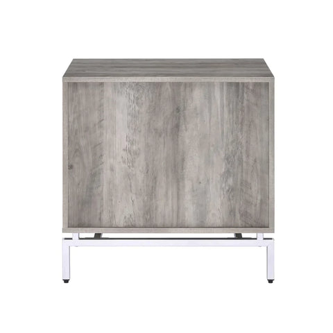 Cistus Weathered Gray Oak & White Accent Table Model 97555 By ACME Furniture