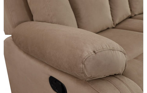 9760 Beige Microfiber Fabric Reclining LoveseatModel:  9760-BEIGE-L