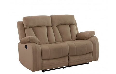 9760 Beige Microfiber Fabric Reclining LoveseatModel:  9760-BEIGE-L