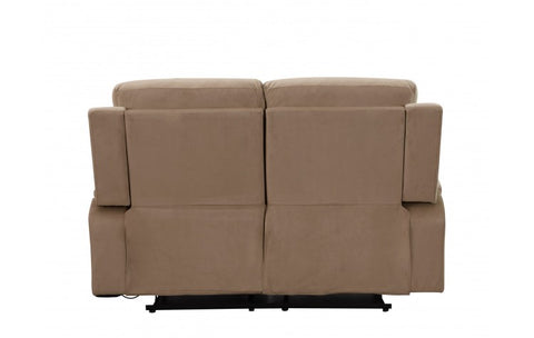 9760 Beige Microfiber Fabric Reclining LoveseatModel:  9760-BEIGE-L
