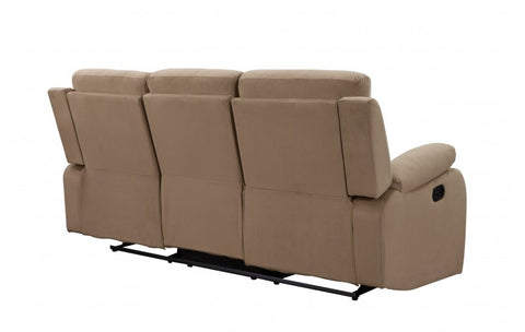 9760 Beige Microfiber Fabric Reclining SofaModel:  9760-BEIGE-S