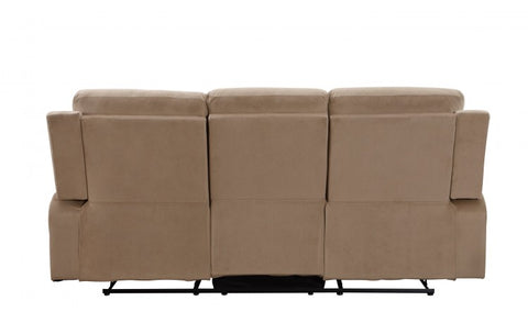 9760 Beige Microfiber Fabric Reclining SofaModel:  9760-BEIGE-S