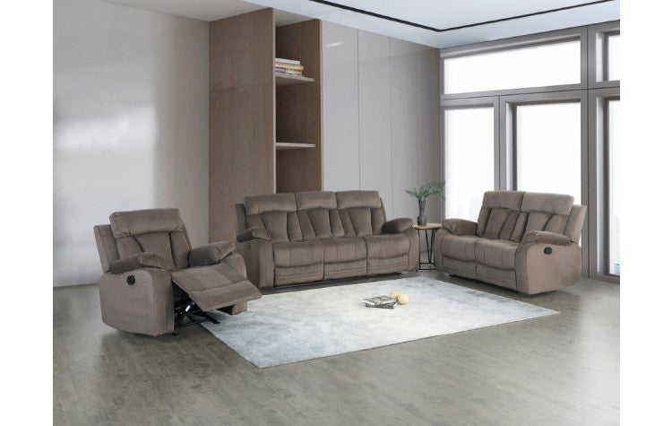9760 Brown Microfiber Fabric Reclining Sofa SetModel:  9760-BROWN