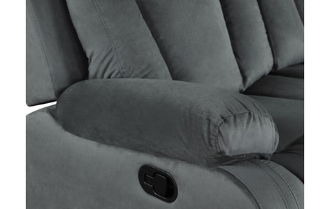 9760 Gray Microfiber Fabric Reclining LoveseatModel:  9760-GRAY-L