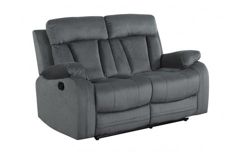 9760 Gray Microfiber Fabric Reclining LoveseatModel:  9760-GRAY-L