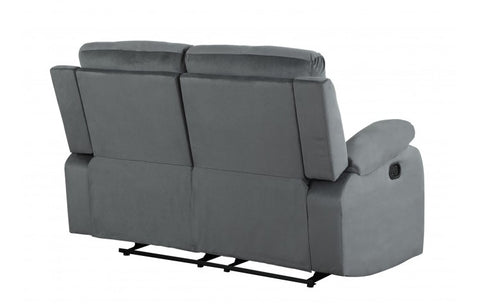 9760 Gray Microfiber Fabric Reclining LoveseatModel:  9760-GRAY-L