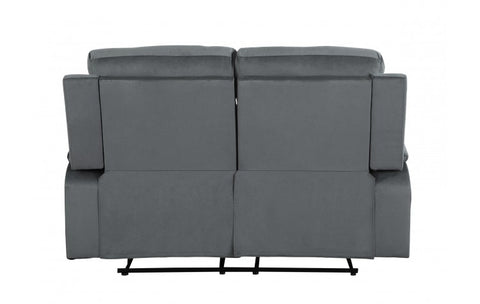 9760 Gray Microfiber Fabric Reclining LoveseatModel:  9760-GRAY-L