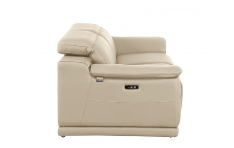 9762 DivanItalia Beige Top Grain Italian Leather Modular LoveseatModel:  9762-BEIGE-2.2-HT