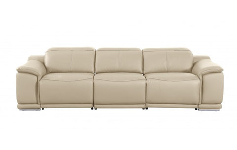 9762 DivanItalia Beige 3-Piece Modular Power Reclining Sofa – Top Grain Italian LeatherModel:  9762-BEIGE-3.3-HT