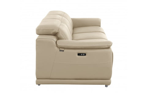 9762 DivanItalia Beige 3-Piece Modular Power Reclining Sofa – Top Grain Italian LeatherModel:  9762-BEIGE-3.3-HT