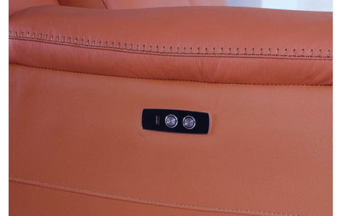 9762 DivanItalia Camel Top Grain Italian Leather Modular LoveseatModel:  9762-CAMEL-2.2-HT
