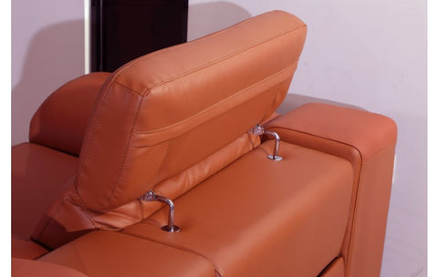 9762 DivanItalia Camel 3-Piece Modular Power Reclining Sofa – Top Grain Italian LeatherModel:  9762-CAMEL-3.3-HT