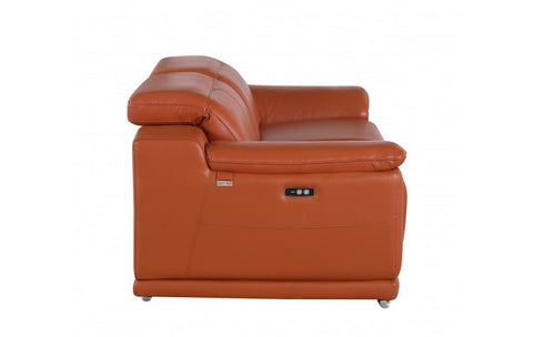9762 DivanItalia Camel Top Grain Italian Leather Modular LoveseatModel:  9762-CAMEL-2.2-HT