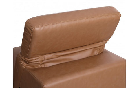 9762 DivanItalia Cognac Top Grain Italian Leather Modular LoveseatModel:  9762-COGNAC-2.2-HT