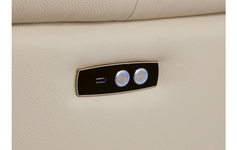 9762 DivanItalia Beige Top Grain Italian Leather Modular LoveseatModel:  9762-BEIGE-2.2-HT