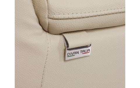 9762 DivanItalia Beige Top Grain Italian Leather Power Reclining Sofa with Dual ReclinersModel:  9762-BEIGE-3.2-S-HT