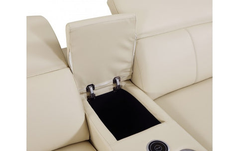9762 DivanItalia Beige Modular Power Reclining Loveseat – Top Grain Italian LeatherModel:  9762-BEIGE-3.2-HT