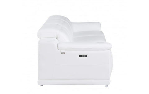 9762 DivanItalia White 3-Piece Modular Power Reclining Sofa – Top Grain Italian LeatherModel:  9762-WHITE-3.3-HT