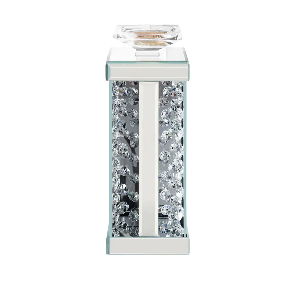 Nysa Mirrored & Faux Crystals Accent Candleholder Model 97621 By ACME Furniture