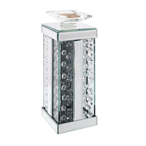 Nysa Mirrored & Faux Crystals Accent Candleholder Model 97621 By ACME Furniture