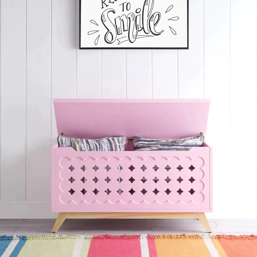 Doll Cottage Pink & Natural Youth Chest Model 97630 By ACME Furniture