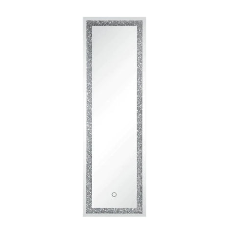 Noralie Mirrored & Faux Diamonds Floor Mirror Model 97713 By ACME Furniture