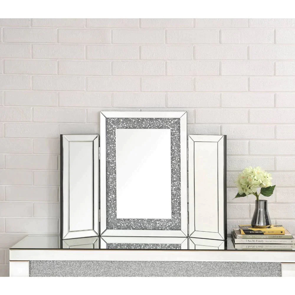 Noralie Mirrored & Faux Diamonds Accent Decor Model 97731 By ACME Furniture