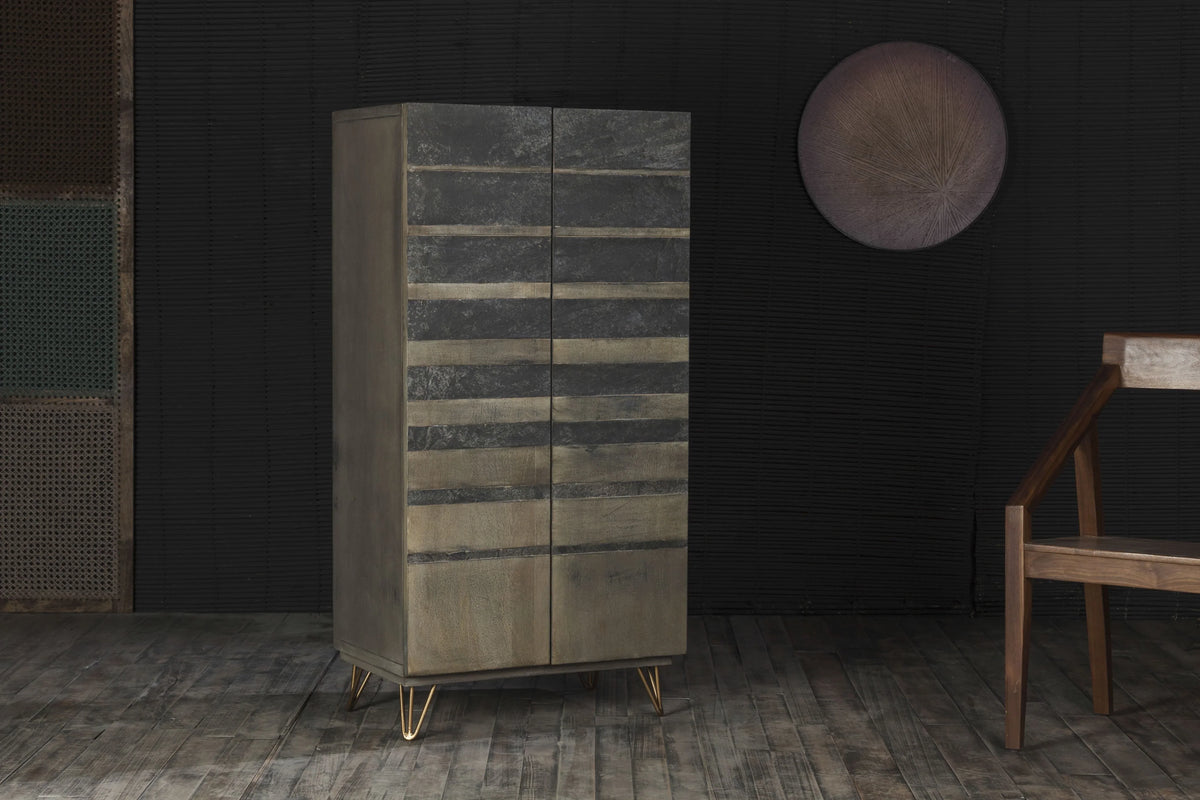 Beretta Gray Stone & Ash Oak Wardrobe Model 97766 By ACME Furniture