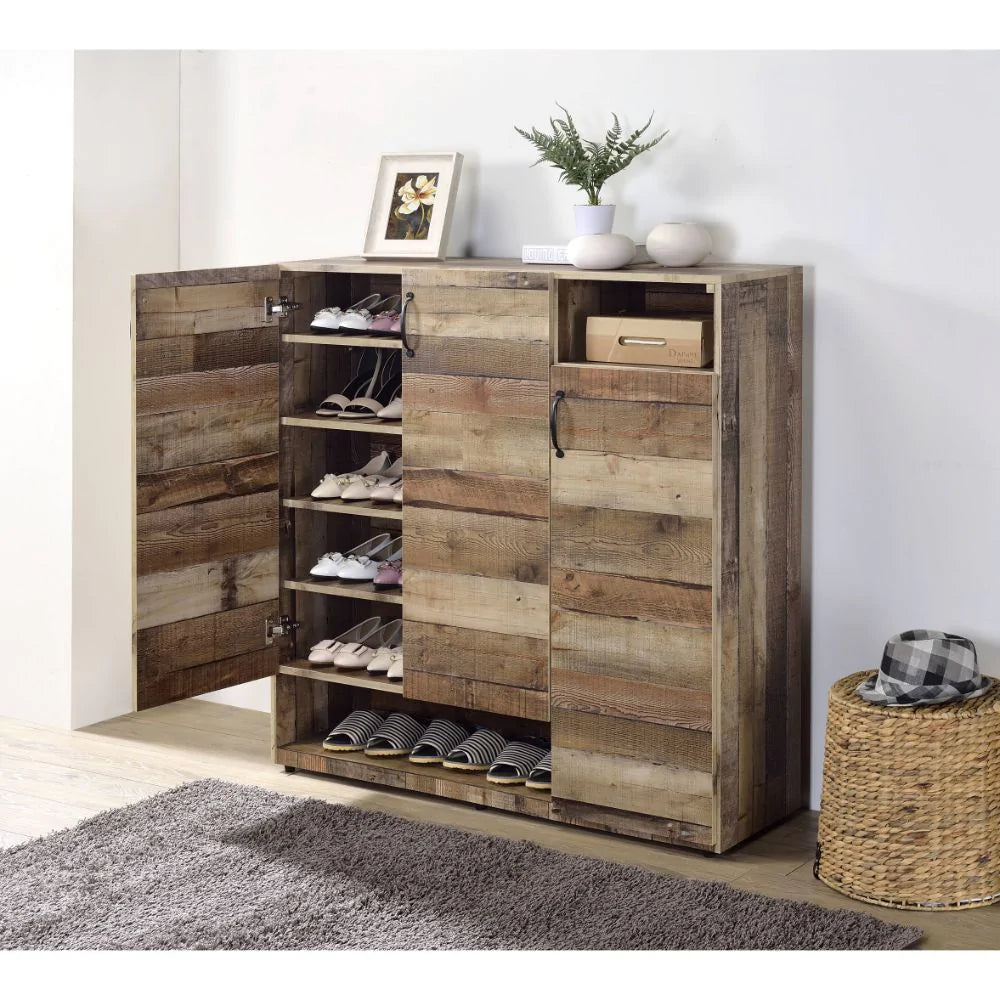 Howia Rustic Gray Oak Cabinet Model 97781 By ACME Furniture
