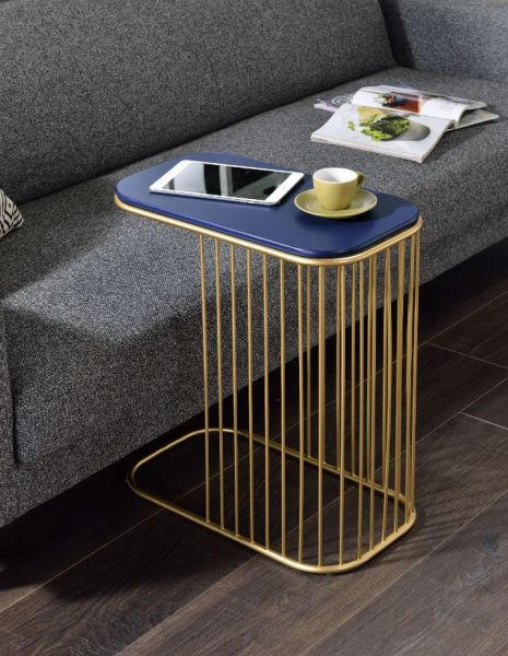 Aviena Blue & Gold Finish Accent Table Model 97844 By ACME Furniture