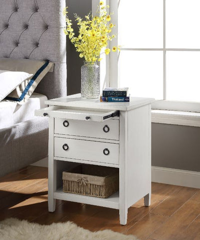 Halim Antique White Finish Accent Table Model 97855 By ACME Furniture