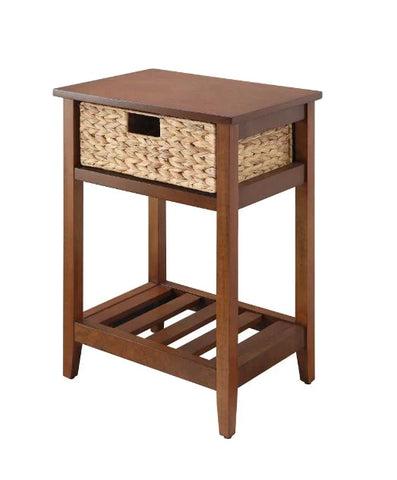 Chinu Walnut & Natural Finish Accent Table Model 97857 By ACME Furniture