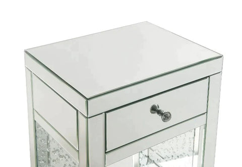 Nysa Mirroed & Faux Cyrstals Inlay Accent Table Model 97959 By ACME Furniture