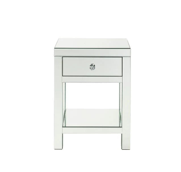 Nysa Mirroed & Faux Cyrstals Inlay Accent Table Model 97959 By ACME Furniture