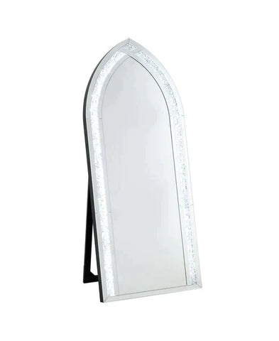 Noralie Mirrored & Faux Diamonds Floor Mirror Model 97981 By ACME Furniture