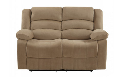 9824 Beige Microfiber Fabric Reclining LoveseatModel:  9824-BEIGE-L