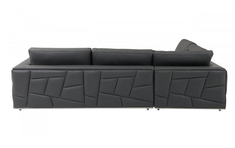 998 DivanItalia Dark Gray Left Arm Facing Sectional – Top Grain Italian LeatherModel:  998-DK_GRAY-LAF-SECT