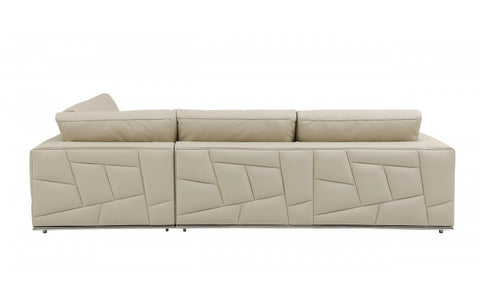 998 DivanItalia Cream Right Arm Facing Sectional – Top Grain Italian LeatherModel:  998-BEIGE-RAF-SECT