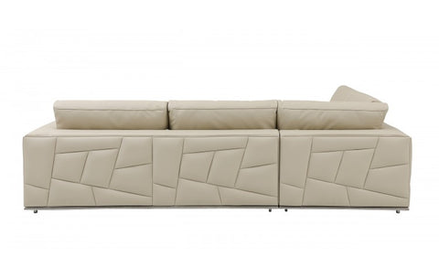 998 DivanItalia Cream Left Arm Facing Sectional – Top Grain Italian LeatherModel:  998-BEIGE-LAF-SECT