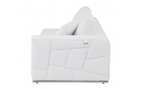 998 DivanItalia White Left Arm Facing Sectional – Top Grain Italian LeatherModel:  998-WHITE-LAF-SECT