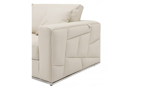 998 DivanItalia Cream Left Arm Facing Sectional – Top Grain Italian LeatherModel:  998-BEIGE-LAF-SECT