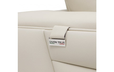998 DivanItalia Cream Left Arm Facing Sectional – Top Grain Italian LeatherModel:  998-BEIGE-LAF-SECT